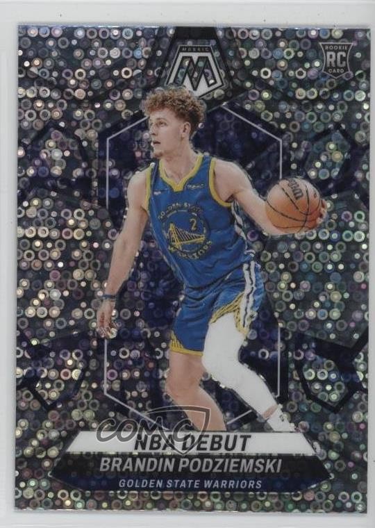 2023 Mosaic NBA Debut Fast Break Silver Prizm Brandin Podziemski Rookie RC 1o2