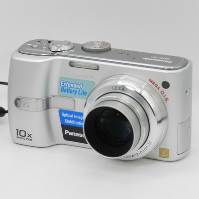 Panasonic LUMIX DMC-TZ1 Digital Camera 5MP - 10x Zoom - SILVER - TESTED