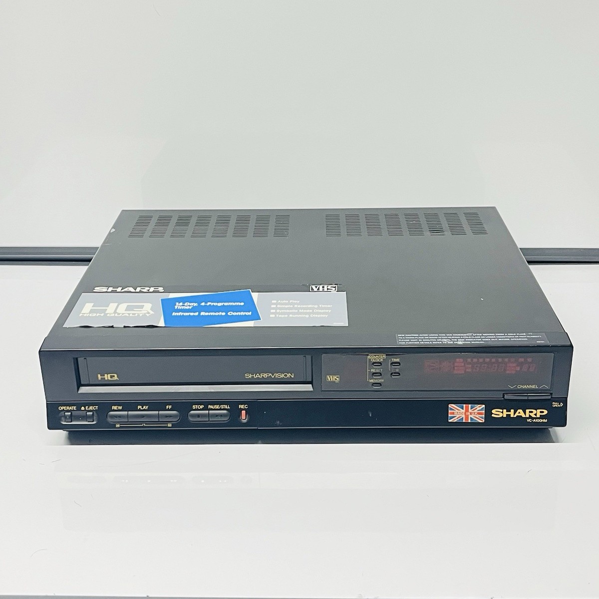 SHARP VC-20P AA-20P VHS-C 通電OK 昭和レトロ Sharp VC-A105HM VHS VCR Video Cassette Player Recorder Tested