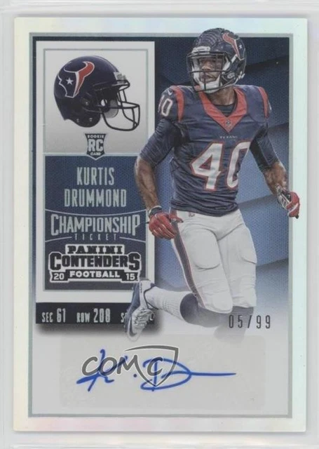 2015 Panini Contenders Championship Ticket /99 Kurtis Drummond Rookie Auto RC