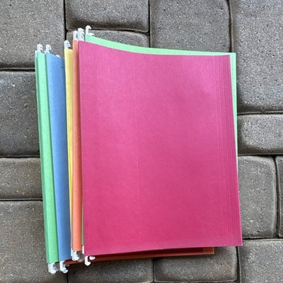 AmazonBasics Hanging File Folders Multi-Color Office Filing Supplies