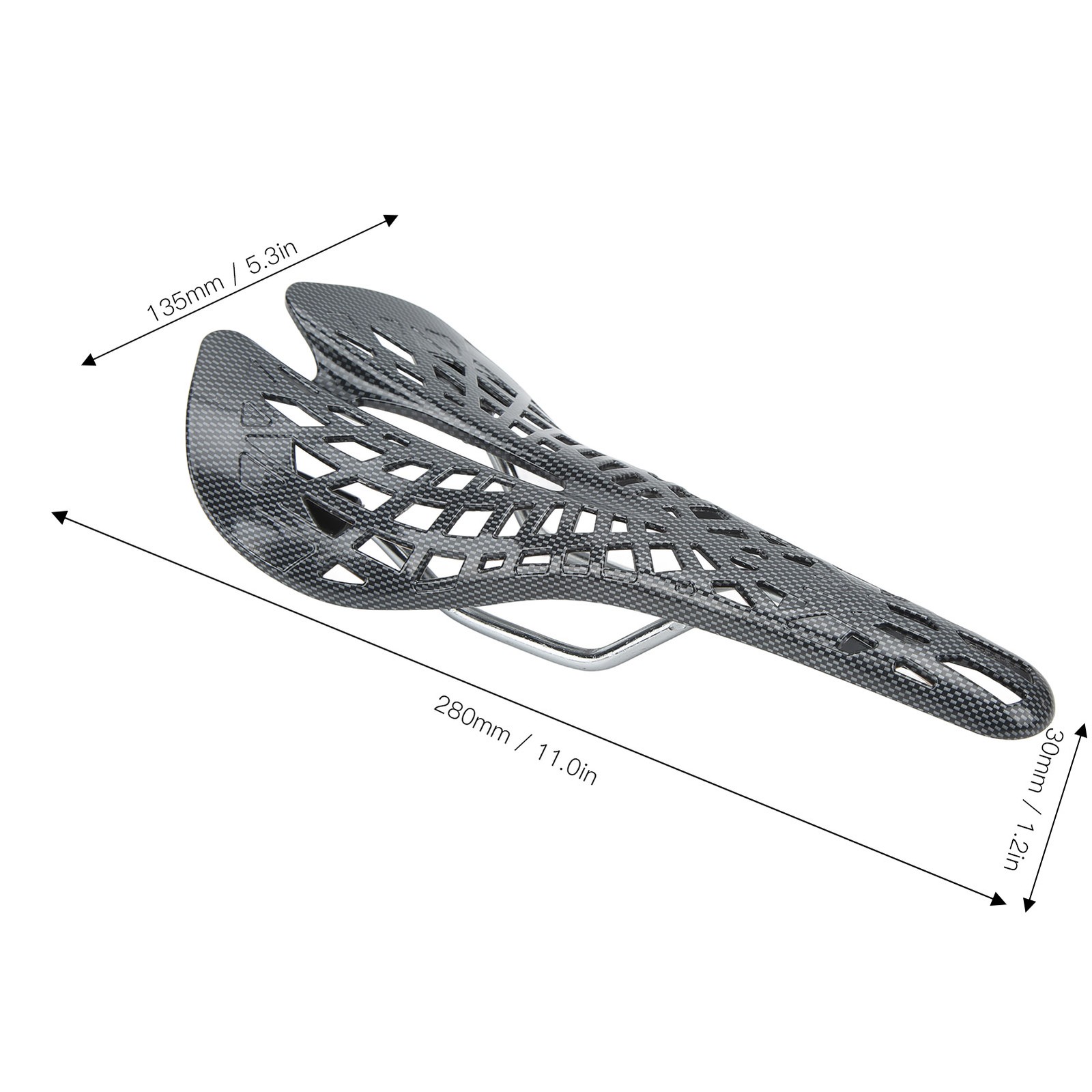 Carbon Fiber Bike Hollow Saddle Slippy Curves Ultralight Bicycle Saddle For Cycl