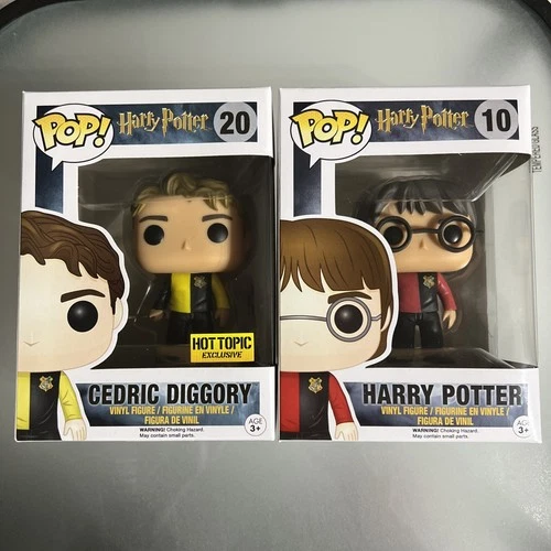 Funko Pop Harry Potter #10 & Cedric Diggory #20 Hot Topic Exclusive Triwizard