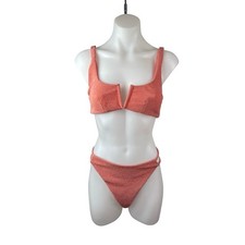Costume da bagno 2 pezzi bikini Lovers and Friends Kodoma rosa testurizzato filo a V M/L