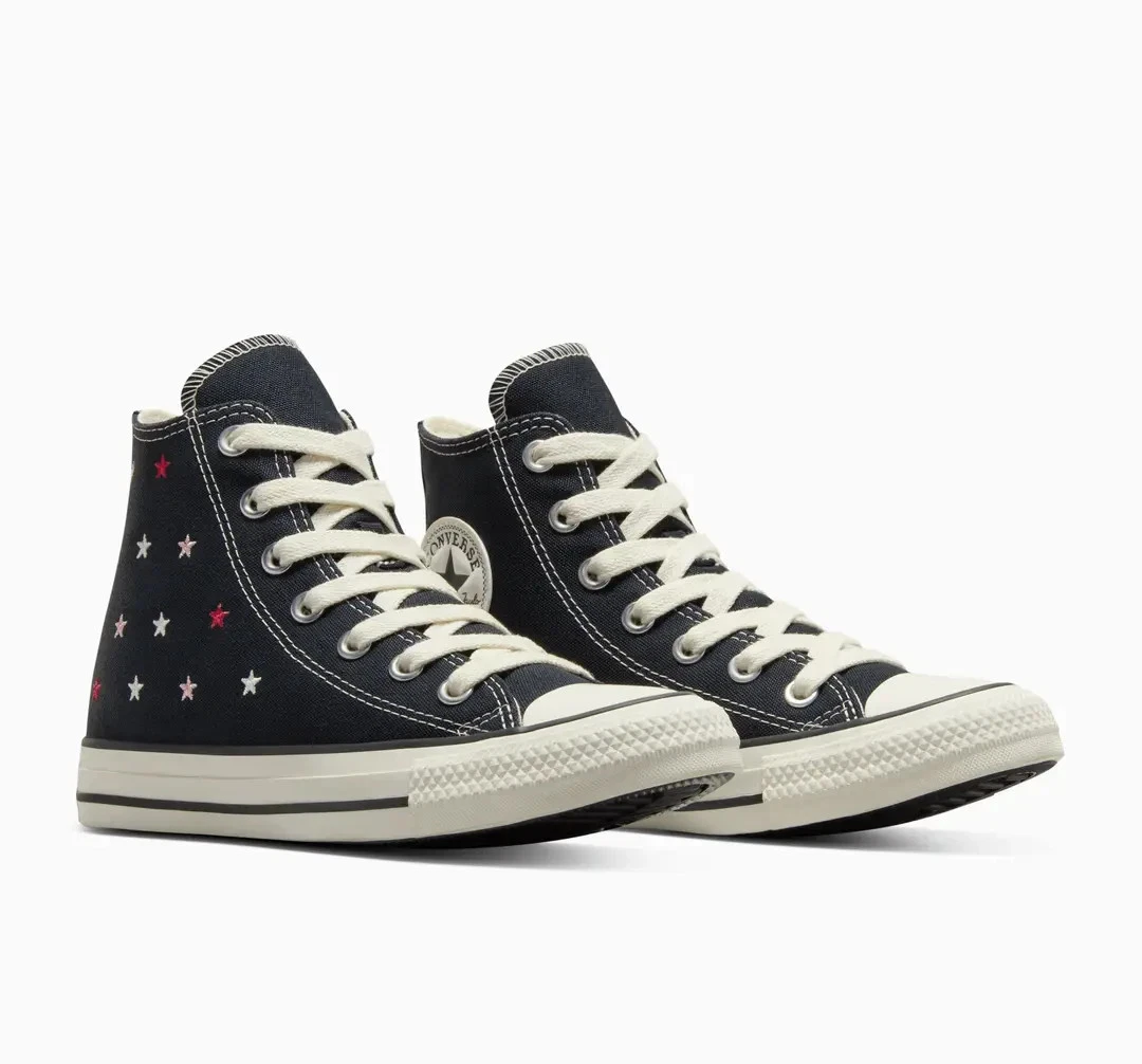 All Star Converse Total Eclipse Size 9UK Unisex Black Embroidery Stars A12206C