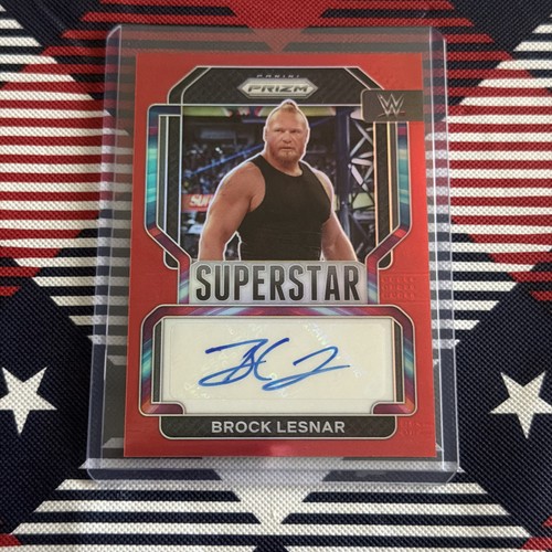 Brock Lesnar #SA-BLS 2022 Panini Prizm WWE Superstar Autographs card