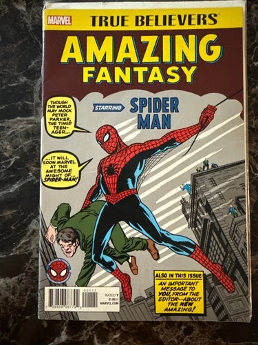 Amazing Fantasy #15 True Believers Edition Spider-Man