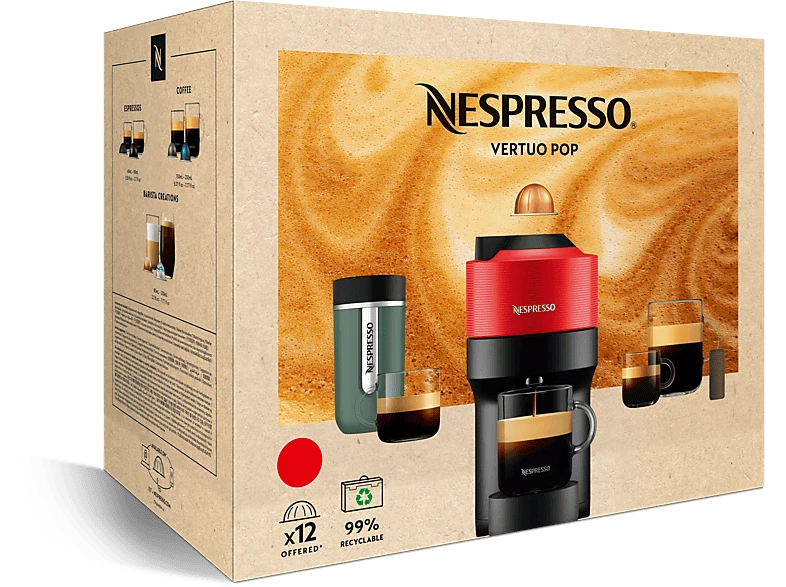 Cafetera de cápsulas - Nespresso® Krups Vertuo Pop XN920510, 1500 W, 0.56 L - Imagen 4 de 4