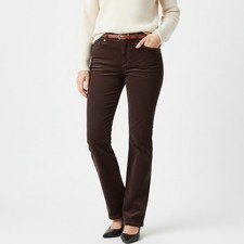 Chaps Denim Womens Brown Corduroy Straight Leg Pants Petite Size 14P