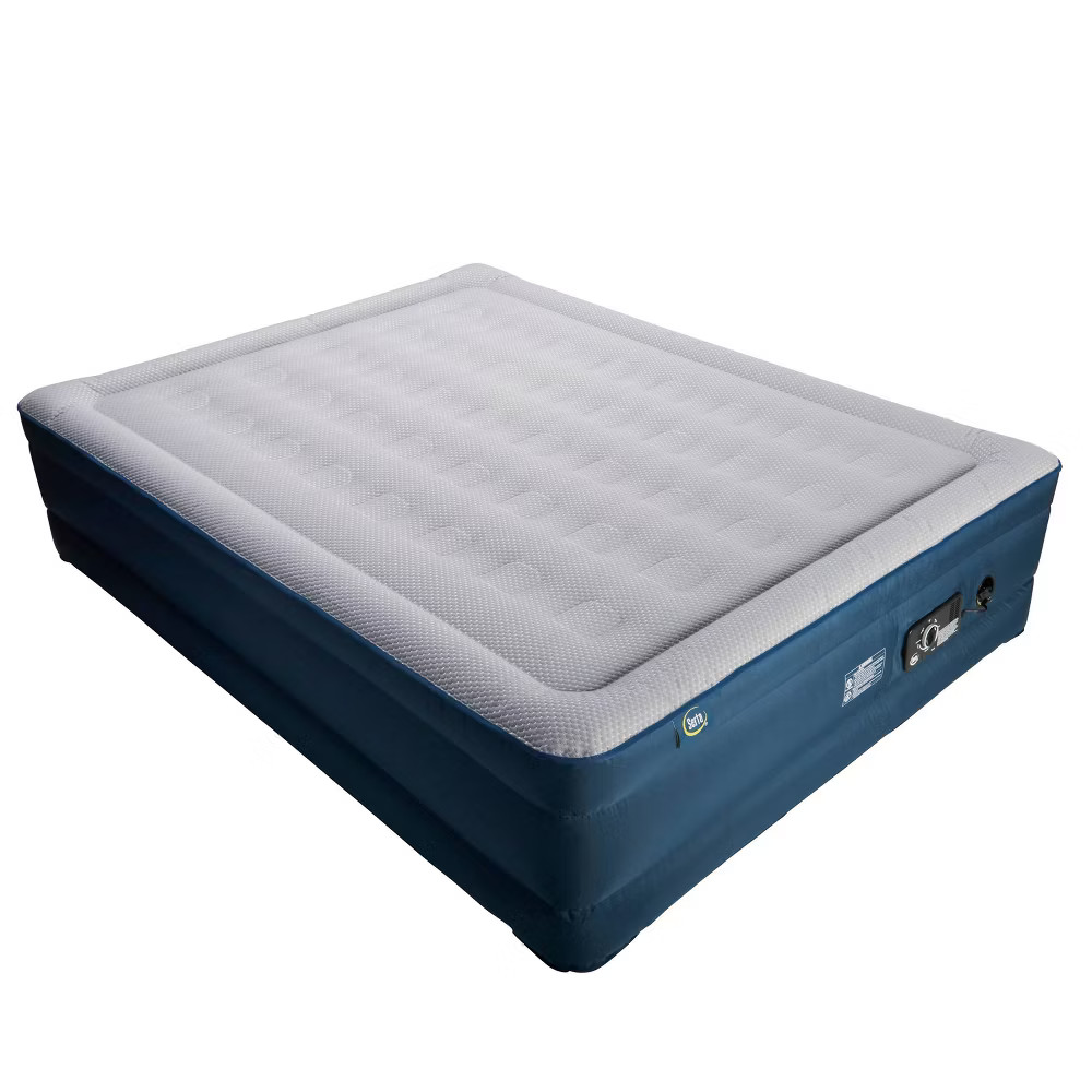 Serta Air Mattress Inflatable QUEEN 18 Raised TPU with 4 Comfort Pump 21890₽