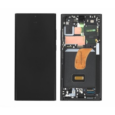 Original Samsung Galaxy S23 Ultra S918B Display Touchscreen Rahmen Schwarz 