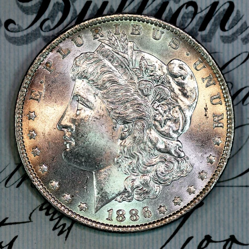 * 1886-O * SOLID+ GEM BU MS MORGAN SILVER DOLLAR * FROM ORIGINAL COLLECTION