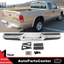 NEW Chrome Steel Rear Step Bumper Assembly For 1997-2004 Dodge Dakota