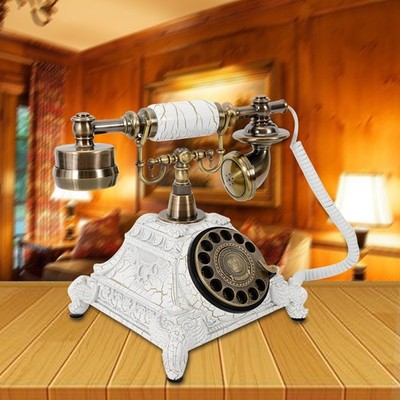 Antique European Style Old Fashioned Rotary Dial Phone,Vintage Handset Telephone