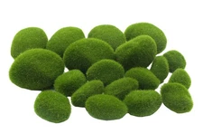 19 PCS Artificial Moss Balls for DIY Floral Design Rocks Decorative Faux Green