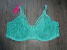 M&S MARKS & SPENCER BOUTIQUE BRIGHT AQUA MINIMISER BRA UK SIZE 42E