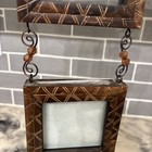 pier 1 imports Bamboo Picture Frames  Connected By Beautiful Beads 3 Frames 3x3. — photo 3