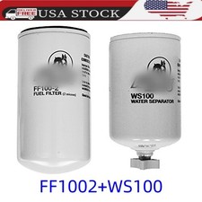 Set Of 2 Filter Micron Fuel Filter Ff100-2 Water Separator Ws100 Set Of 2 Filter Micron Fuel Filter Ff100-2 Water Separator Ws100