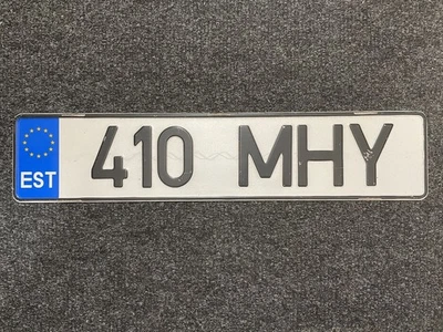 Number License Plate Estonia Estonian Europe Tallinn Genuine Used 410 MHY (B) - Image 1 of 4