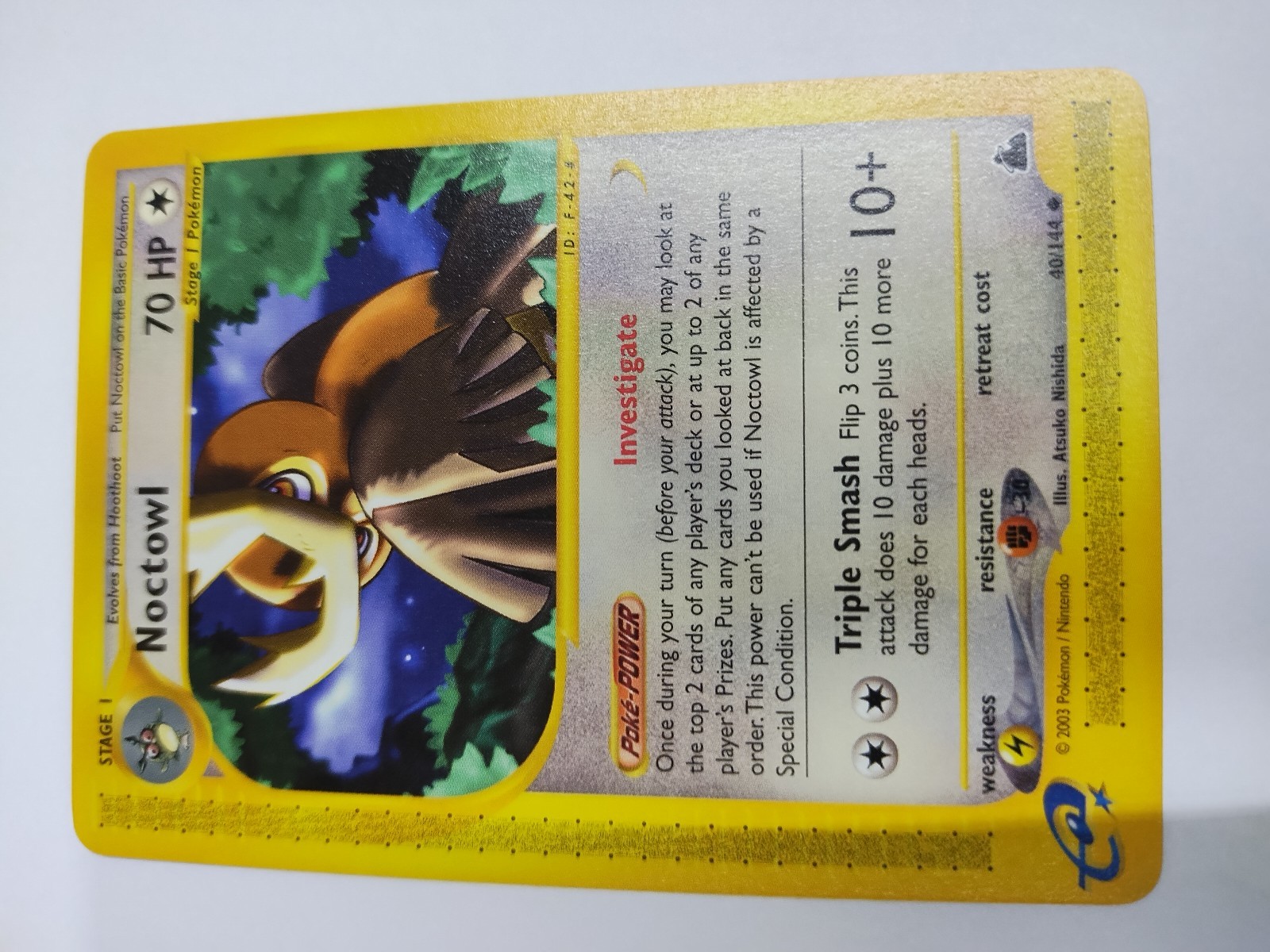 MINT Pokemon Card - Noctowl Skyridge 40/144 Uncommon