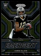 2023 Panini Prizm Emergent Chris Olave RC New Orleans Saints #12