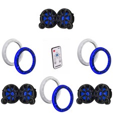 Kicker 3 Pair  51MSS84 8" Component LED Premium Marine Speakers  51KLSR88 ...