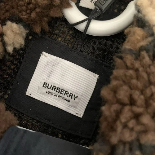 Burberry Brown TB Monogram Fleece Jacquard Jacket Size 48 image 10