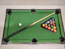 Mini Tabletop Pool Billiards Game Set with Balls, Cue  1 Stick 20" x 12 " x 3 "