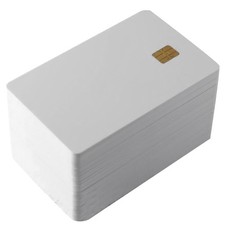 50Pcs ISO7816 Contact SLE 4442 Chip PVC Smart White IC Cards For Rental b