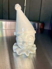 Esponja Payaso De Colección, Porta Plantas Blanco Cerámica Espagueti Textura 6.75" ALTO