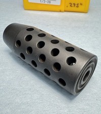 Recoil Compensator Muzzle Brake 1/2-28 .223 5.56 Black Stainless New