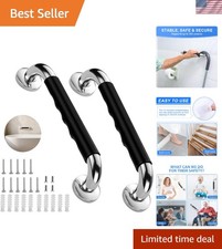 Durable 16 Inch Stainless Steel Shower Grab Bars  2 Pack for Enhanced Stability
