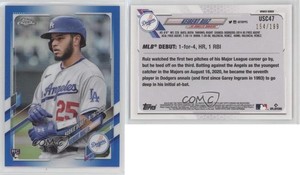 2021 Topps Chrome Update Target Debut Blue Refractor /199 Keibert Ruiz Rookie RC