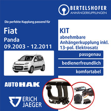 Für FIAT Panda Typ 169 09.2003-12.2011 AHK abnehmbar +13pol spezifisch E-Satz