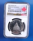 1976 Silver Canada Dollar $1 NGC SP67 Library of Parliament