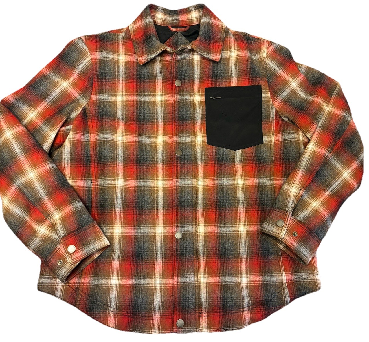 Pendleton Wool Blend Red/Gray Plaid Lined Jacket … - image 1