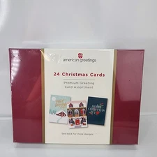 NIB American Greetings 24 Christmas Cards Premium Assortment Thank You Money Rel