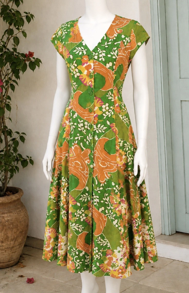 Cotton Blend Vintage Dresses for Women for sale