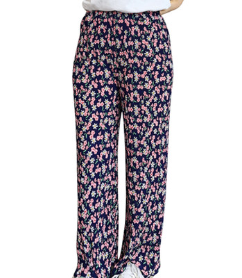 Refrigerator Retro Flora Pants Icy Cool Banding Pants Korea Pajama Grandma