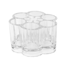 GBSTORE Acrylic Flower Cosmetic Makeup Brush Holder Organizer Clear