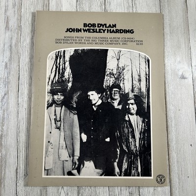 Bob Dylan John Wesley Harding Vintage Sheet Music Songbook Piano Vocal Guitar
