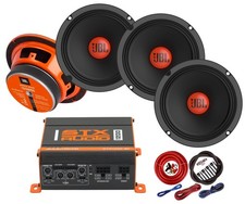 JBL Shock Wave 6.5" Speakers  STX 1200 WATTS 4CH Car Audio Amplifier  Kit