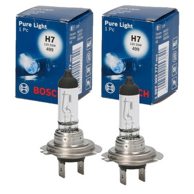 2x Original BOSCH Pure Light Glühlampe Halogen H7 12V 55W PX26D Glühbirne PKW