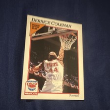 Derrick Coleman 1991-92 NBA Hoops #134 New Jersey Nets Rookie Basketball Card. rookie card picture