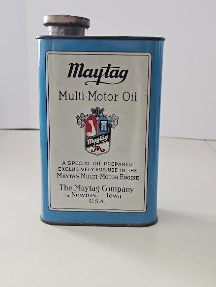 Vintage Maytag Multi-Motor Oil 1 qt. Can Newton Iowa Vintage Tin Full