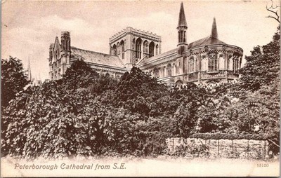 Peterborough Cathedral from S.E. Postcard