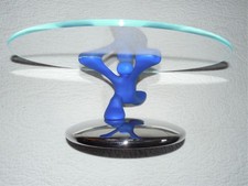 ALESSI Bimboveloce by Mattia di Rosa Italy Blue Man Cake Platter Stand