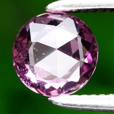 💎 0.44ct 4.8mm VS Round Rose-Cut Natural Pink Sapphire - Heated, Madagascar Gem