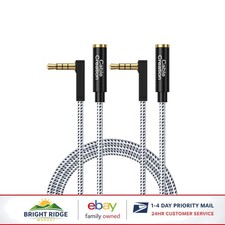 3.5mm Male to Female Audio Extension Cable with Braided Design and Flexibility