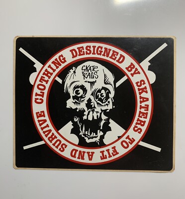 スケートボード Skate Rags Vtg Skateboard Sticker Vintage Skate Rags Skateboard Sticker NOS Original 80s🔥 | eBay